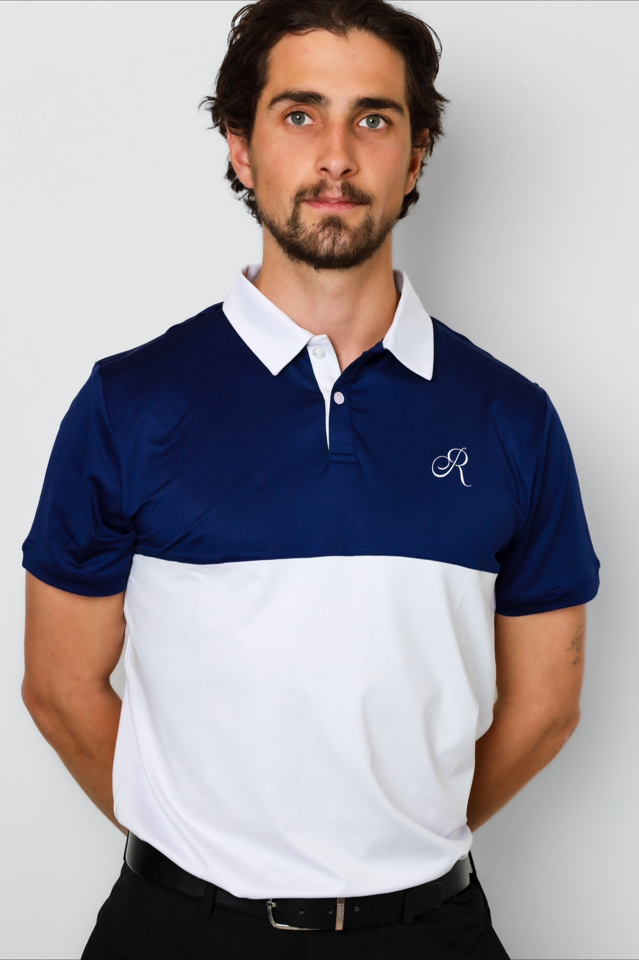Two Tone Polo Blue
