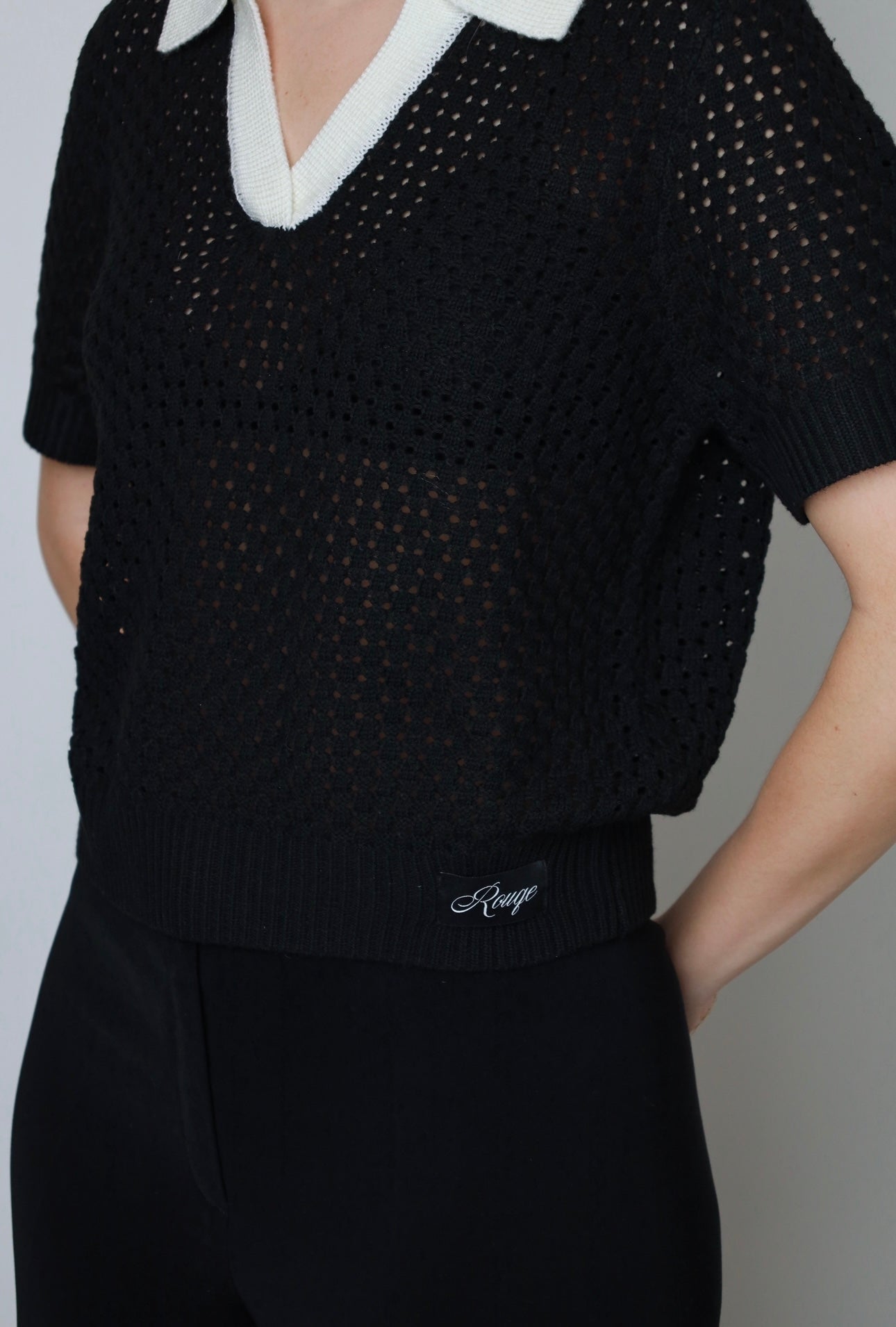 Knit Polo Black