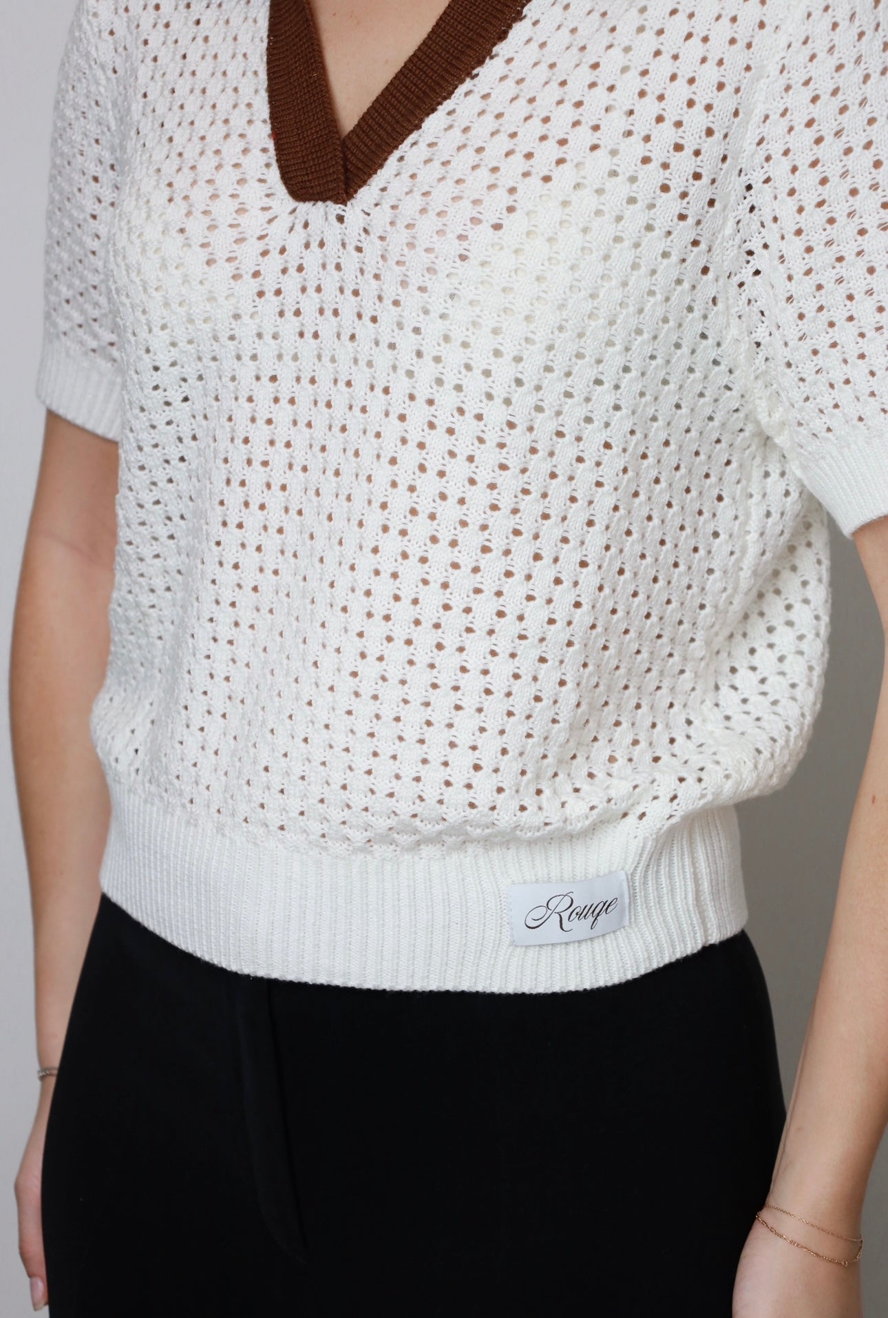 Knit Polo Beige