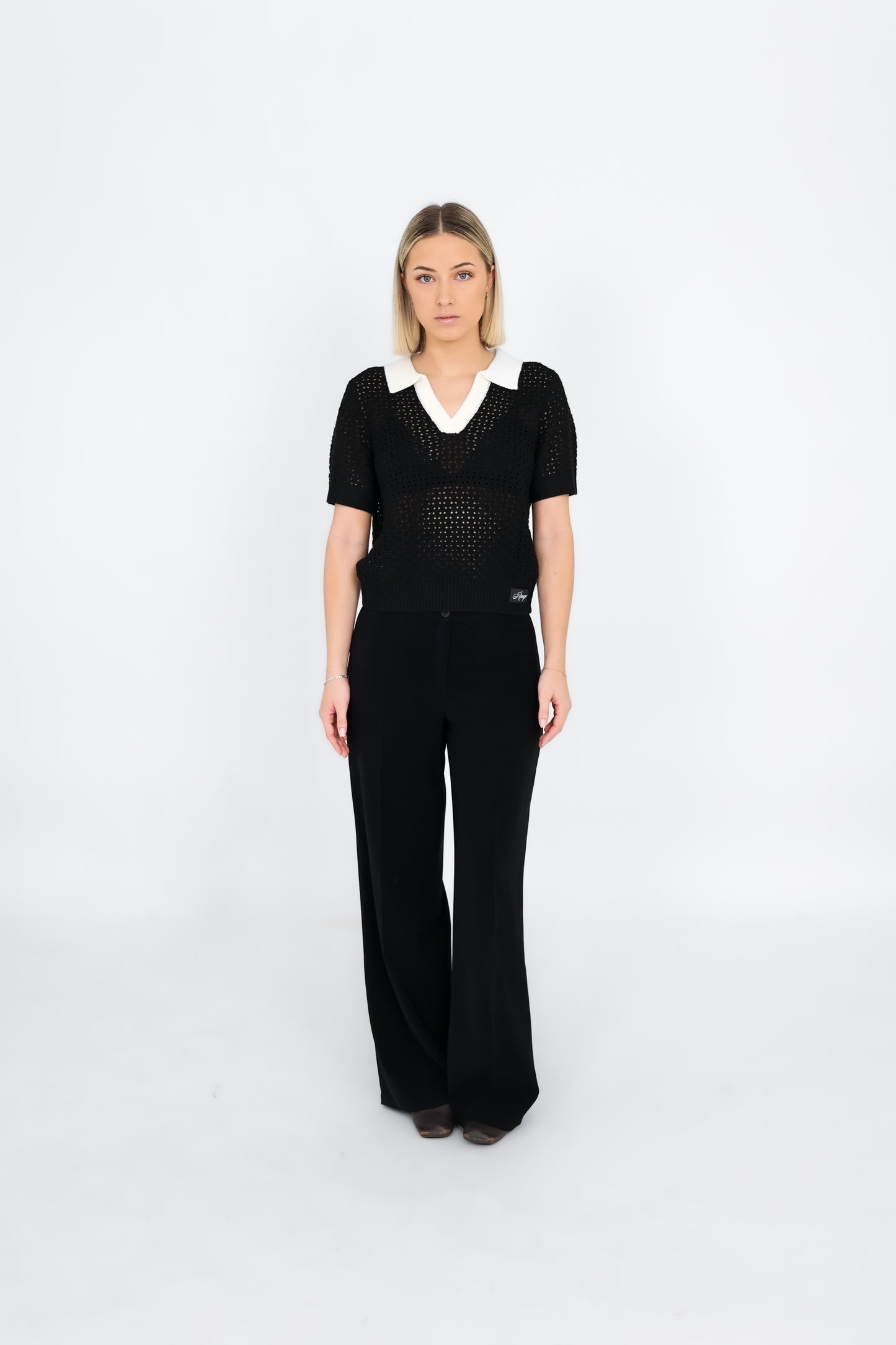 Knit Polo Black