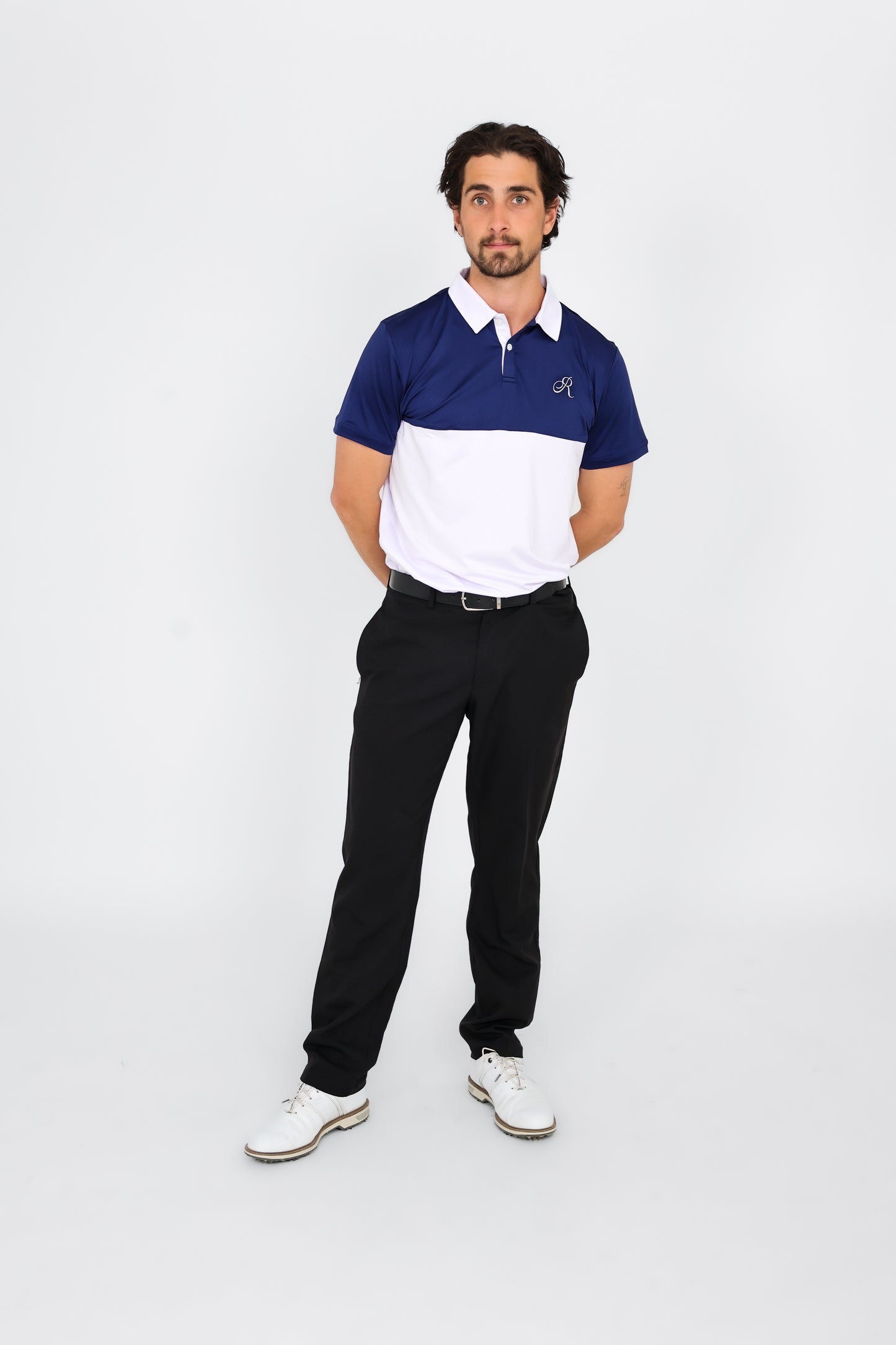 Two Tone Polo Blue