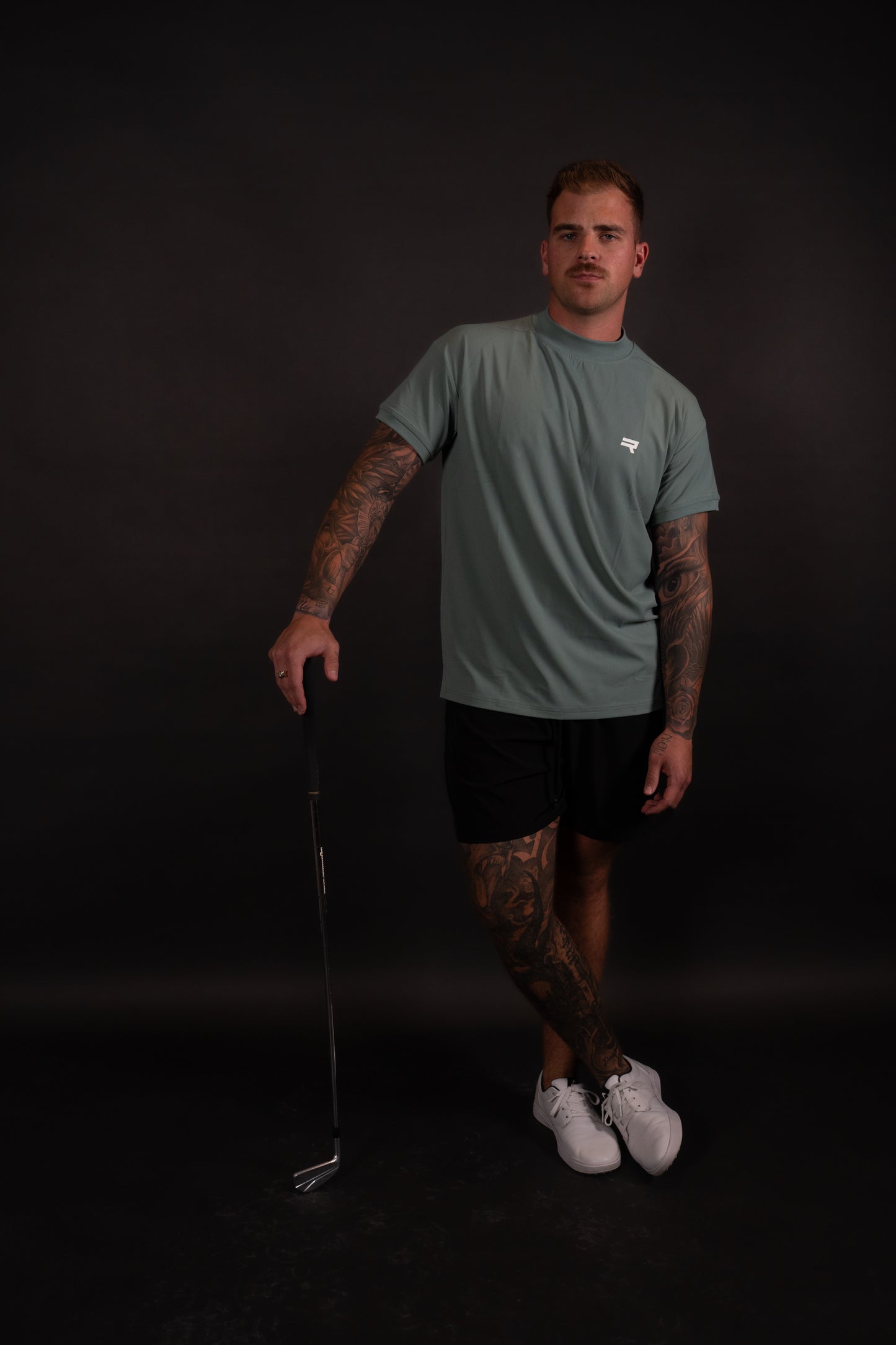Green Mock Neck