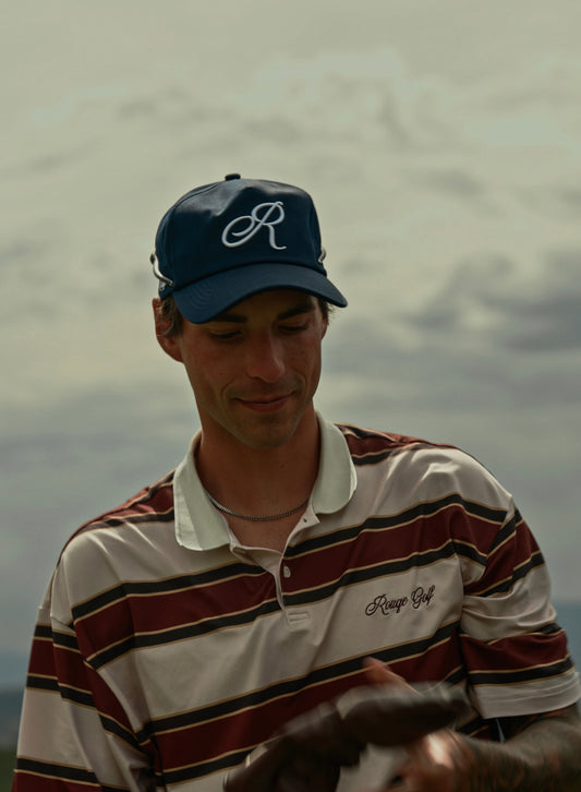 Burgundy Striped Polo