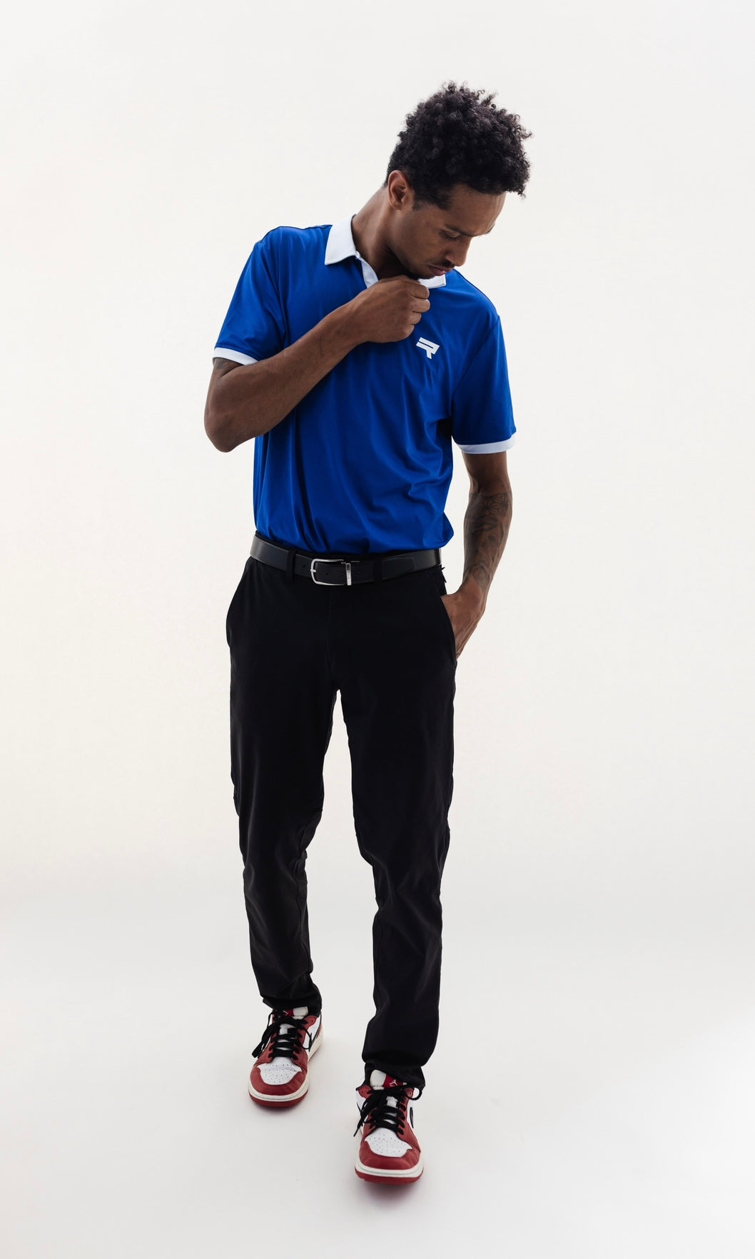 Blue pants black outlet polo