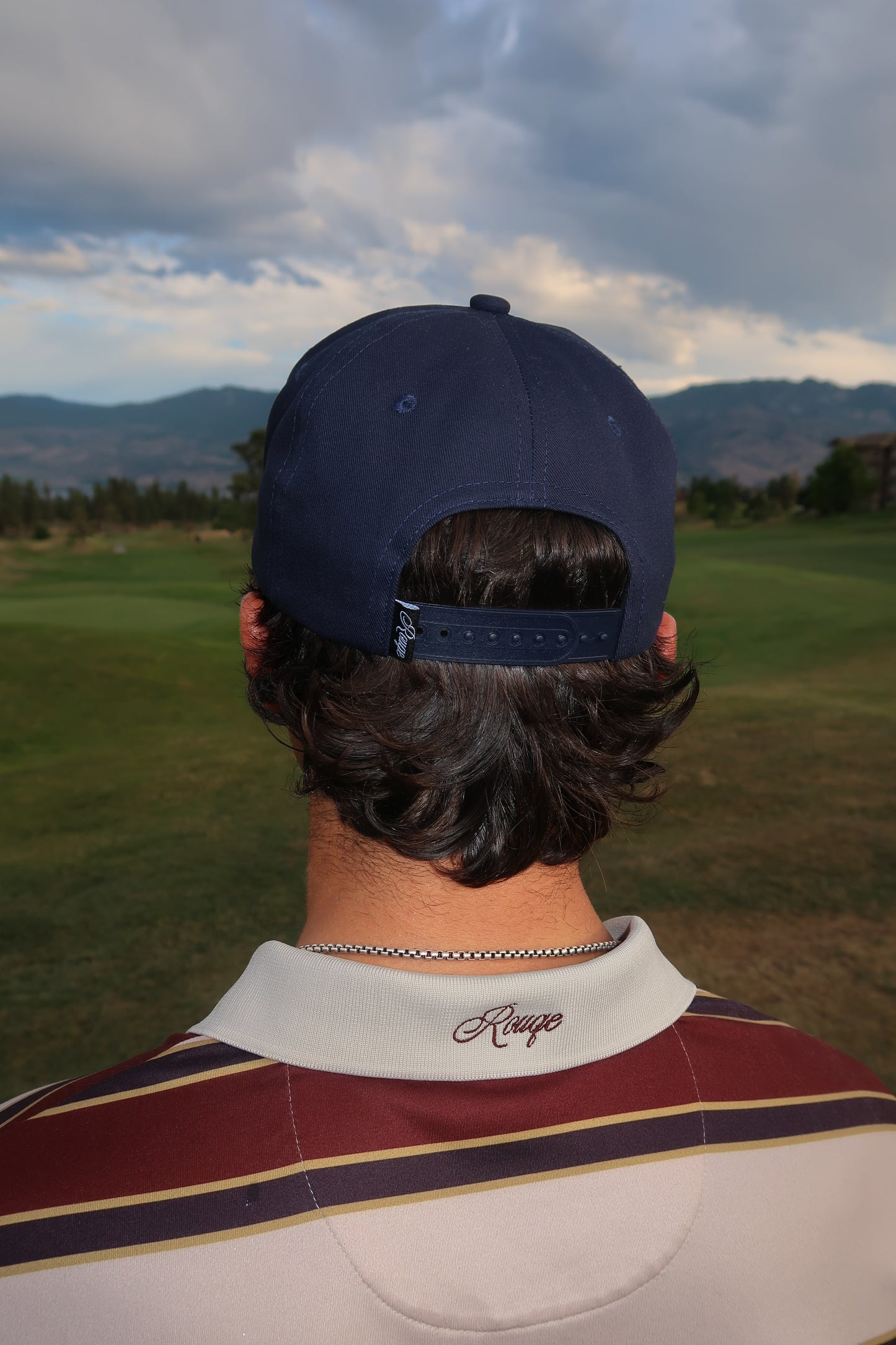 Unstructured "R" Hat Blue